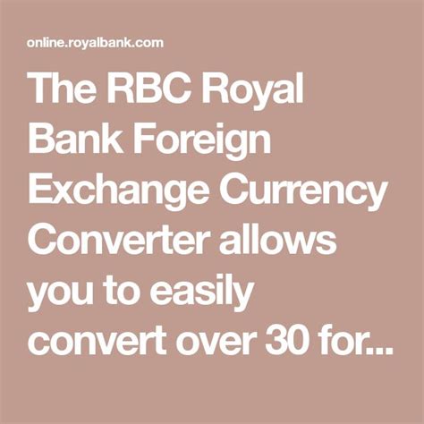 royal bank currency conversion.